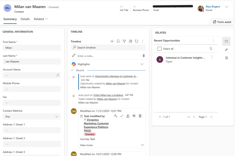 Dynamics 365 CE - Klantprofiel